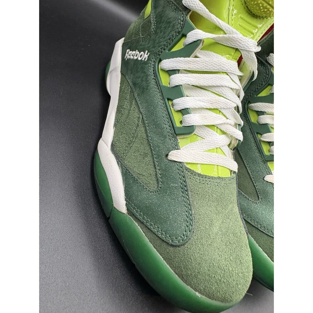 Reebok Shaq Attaq “Ghost of Christmas Present” Grinch Pump 9 mens 2013 Sneakers - Picture 5 of 15